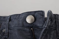 Acht Gray Cotton Skinny Low Waist Women Casual Denim Jeans -   -  Acht.