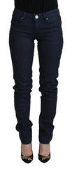 Acht Blue Cotton Skinny Low Waist Women Casual Denim Jeans -   -  Acht.