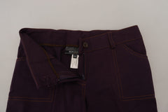 BENCIVENGA Purple Cotton Mid Waist Women Tapered Pants -   -  BENCIVENGA.