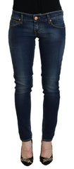 Acht Blue Cotton Low Waist Skinny Women Casual Jeans - - Acht.
