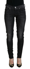 Fiorucci Black Cotton Low Waist Skinny Women Casual Jeans -   -  Fiorucci.