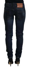 Acht Blue Cotton Low Waist Slim Fit Women Casual Jeans -   -  Acht.