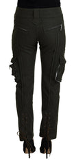 Ermanno Scervino Green Lace Up Leg Women Tapered Pants -   -  Ermanno Scervino.