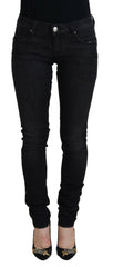 Acht Black Cotton Slim Fit Women Casual Denim Jeans -   -  Acht.