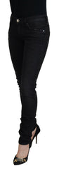 Acht Black Cotton Slim Fit Women Casual Denim Jeans -   -  Acht.