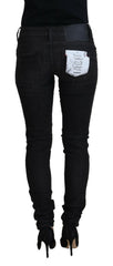 Acht Black Cotton Slim Fit Women Casual Denim Jeans -   -  Acht.
