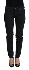 Ermanno Scervino Black Cotton Slim Fit Women Denim Jeans -   -  Ermanno Scervino.