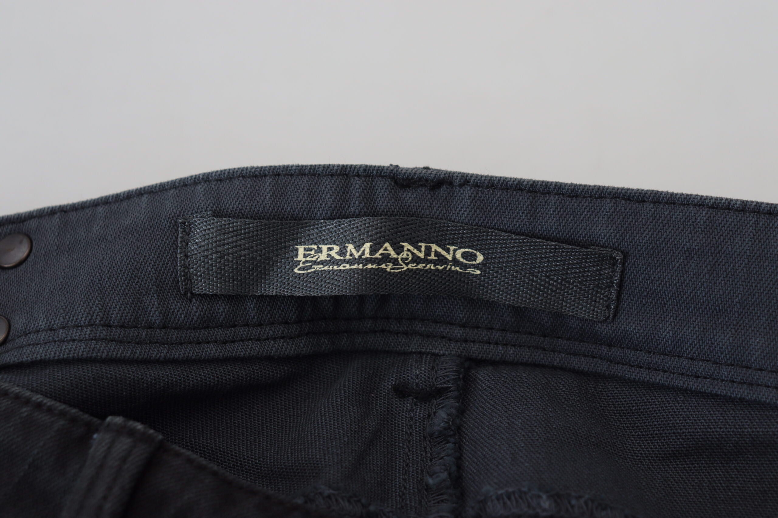 Ermanno Scervino Black Cotton Slim Fit Women Denim Jeans -   -  Ermanno Scervino. Ermanno Scervino Black Cotton Slim Fit Women Denim Jeans -   -  Ermanno Scervino.