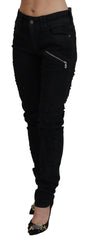 John Galliano Black Cotton Mid Waist Skinny Slim Fit Denim Jeans -   -  John Galliano.