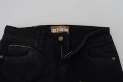 John Galliano Black Cotton Mid Waist Skinny Slim Fit Denim Jeans -   -  John Galliano.