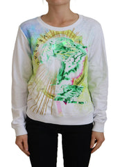 Versace Jeans White Graphic Print Long Sleeves Sweater -   -  Versace Jeans.