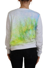 Versace Jeans White Graphic Print Long Sleeves Sweater -   -  Versace Jeans.