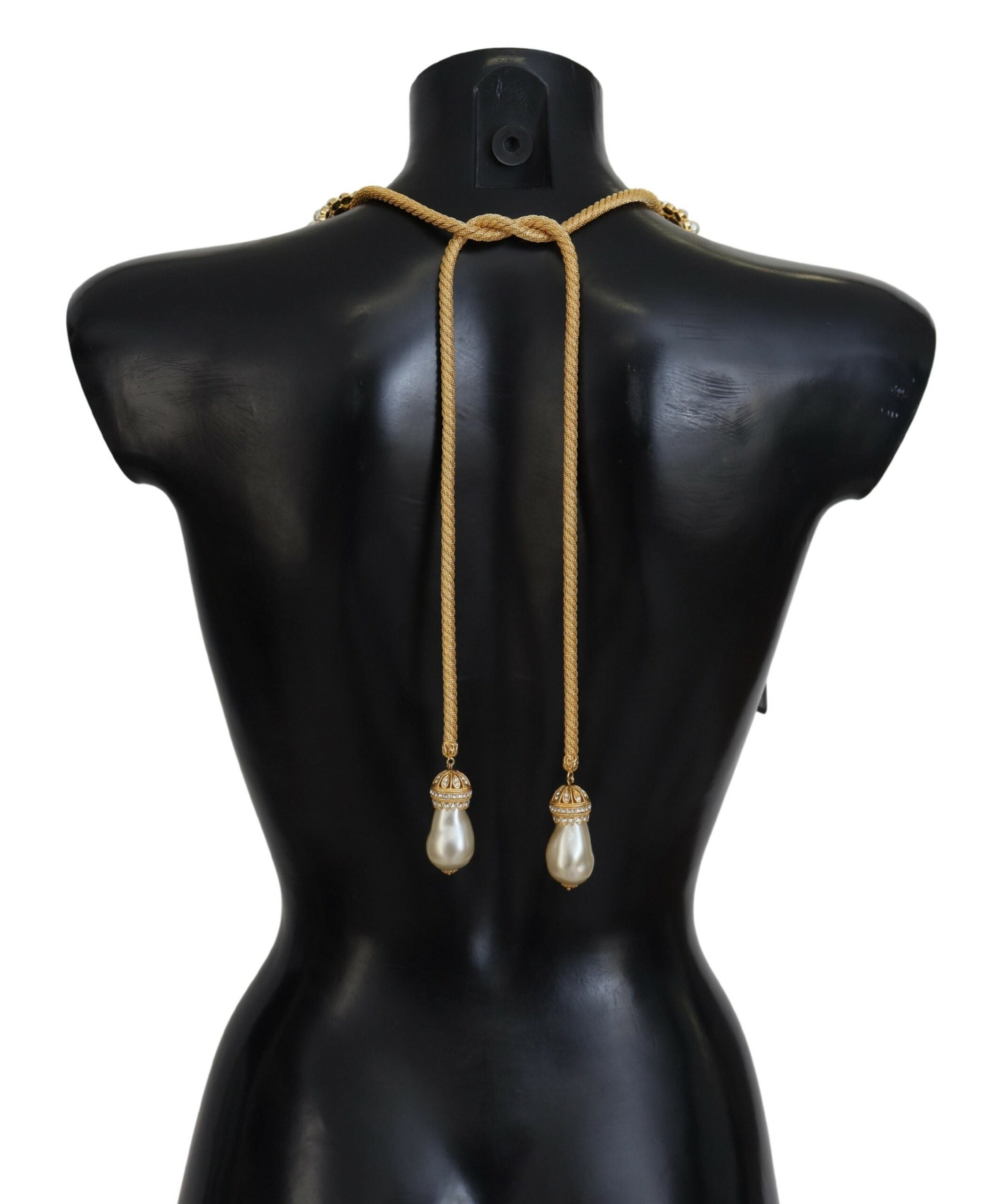 Dolce & Gabbana Gold Brass Sicily Crystal Robe Statement Necklace -   -  Dolce & Gabbana. Dolce & Gabbana Gold Brass Sicily Crystal Robe Statement Necklace -   -  Dolce & Gabbana.