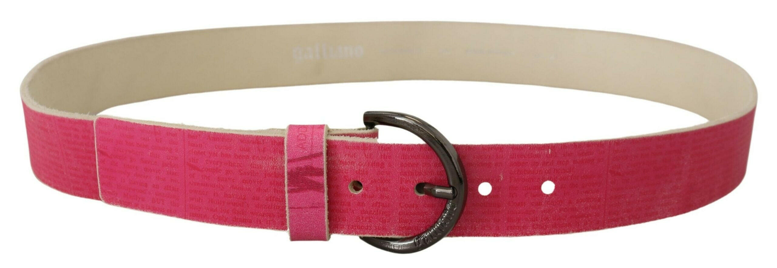 John Galliano Pink Leather Letter Logo Round Buckle Waist Belt -   -  John Galliano. John Galliano Pink Leather Letter Logo Round Buckle Waist Belt -   -  John Galliano.