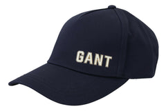 Gant Blue Cotton Logo Print Baseball Cap Casual Hat -   -  Gant.