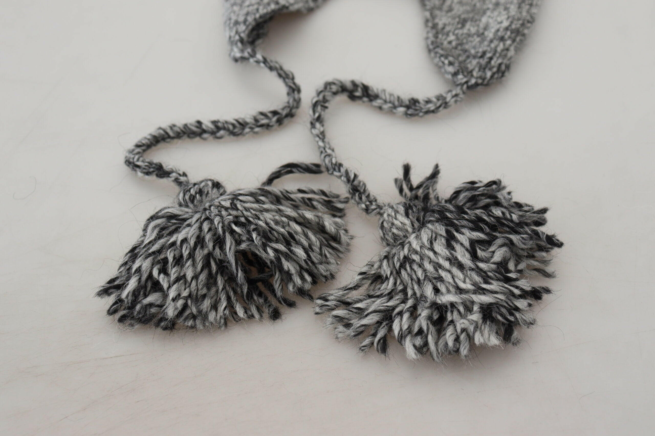 Dolce & Gabbana Gray Warm Fleece Ear Flaps Knit Beanie Hat -   -  Dolce & Gabbana. Dolce & Gabbana Gray Warm Fleece Ear Flaps Knit Beanie Hat -   -  Dolce & Gabbana.