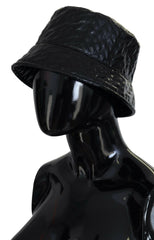 Dolce & Gabbana Black Quilted Faux Leather Women Bucket Cap Hat -   -  Dolce & Gabbana.