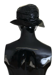 Dolce & Gabbana Black Quilted Faux Leather Women Bucket Cap Hat -   -  Dolce & Gabbana.