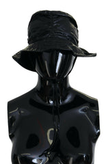 Dolce & Gabbana Black Quilted Faux Leather Women Bucket Cap Hat -   -  Dolce & Gabbana.