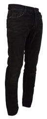 Costume National Gray Cotton Corduroy Men Casual Jeans -   -  Costume National.