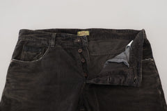 Costume National Gray Cotton Corduroy Men Casual Jeans -   -  Costume National.
