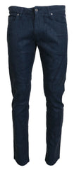 Exte Blue Cotton Tapered Slim Fit Men Casual Denim Jeans - - Exte.