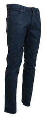 Exte Blue Cotton Tapered Slim Fit Men Casual Denim Jeans - - Exte.