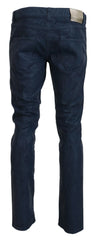 Exte Blue Cotton Tapered Slim Fit Men Casual Denim Jeans - - Exte.