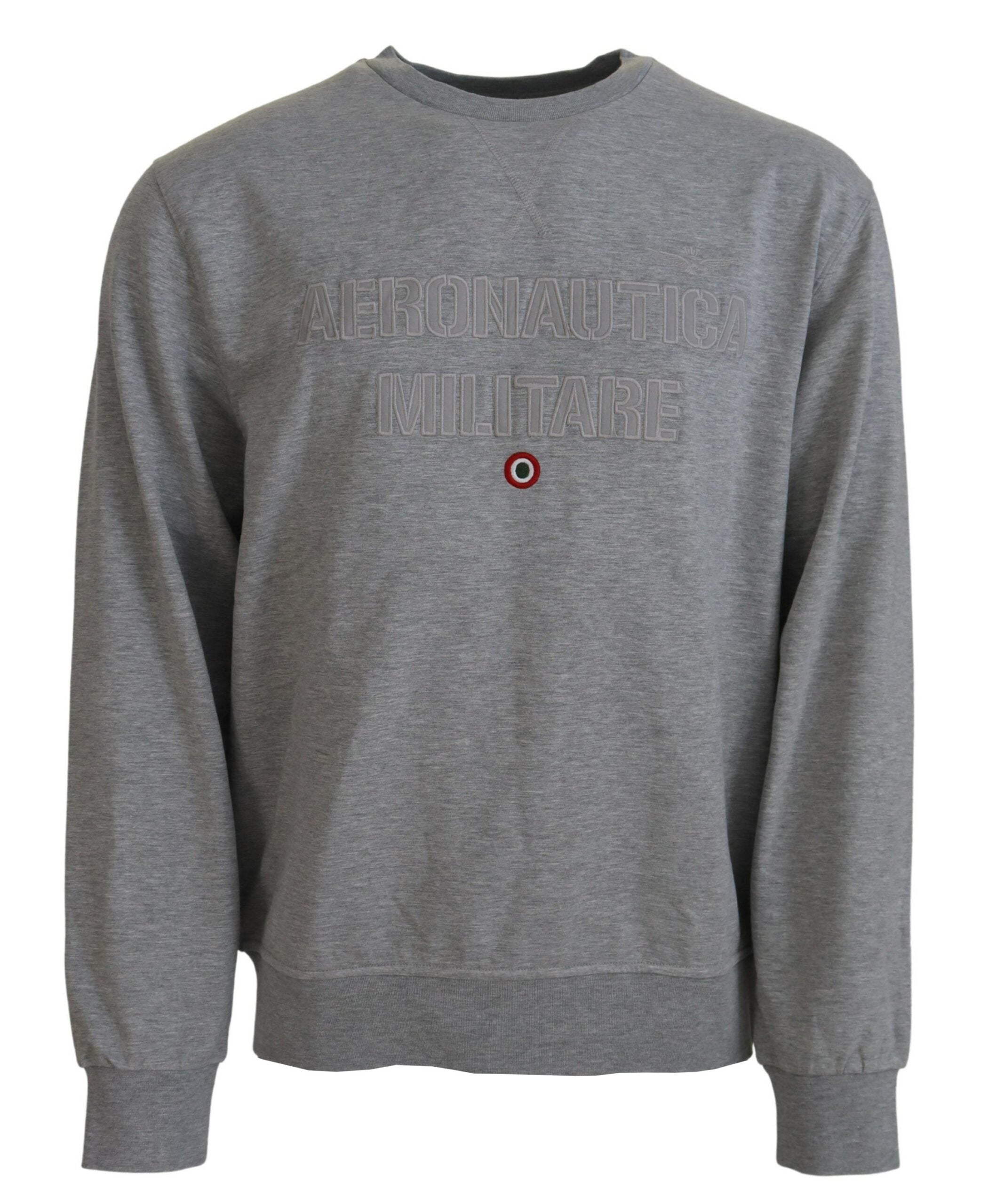 Aeronautica Militare Gray Men Pullover Sweatshirt Sweater -   -  Aeronautica Militare.