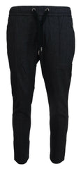 Dolce & Gabbana Gray Cotton Jogger Men Pants -   -  Dolce & Gabbana.