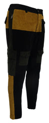 Dolce & Gabbana Black Yellow Cotton Men Pants -   -  Dolce & Gabbana.