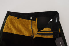 Dolce & Gabbana Black Yellow Cotton Men Pants -   -  Dolce & Gabbana.