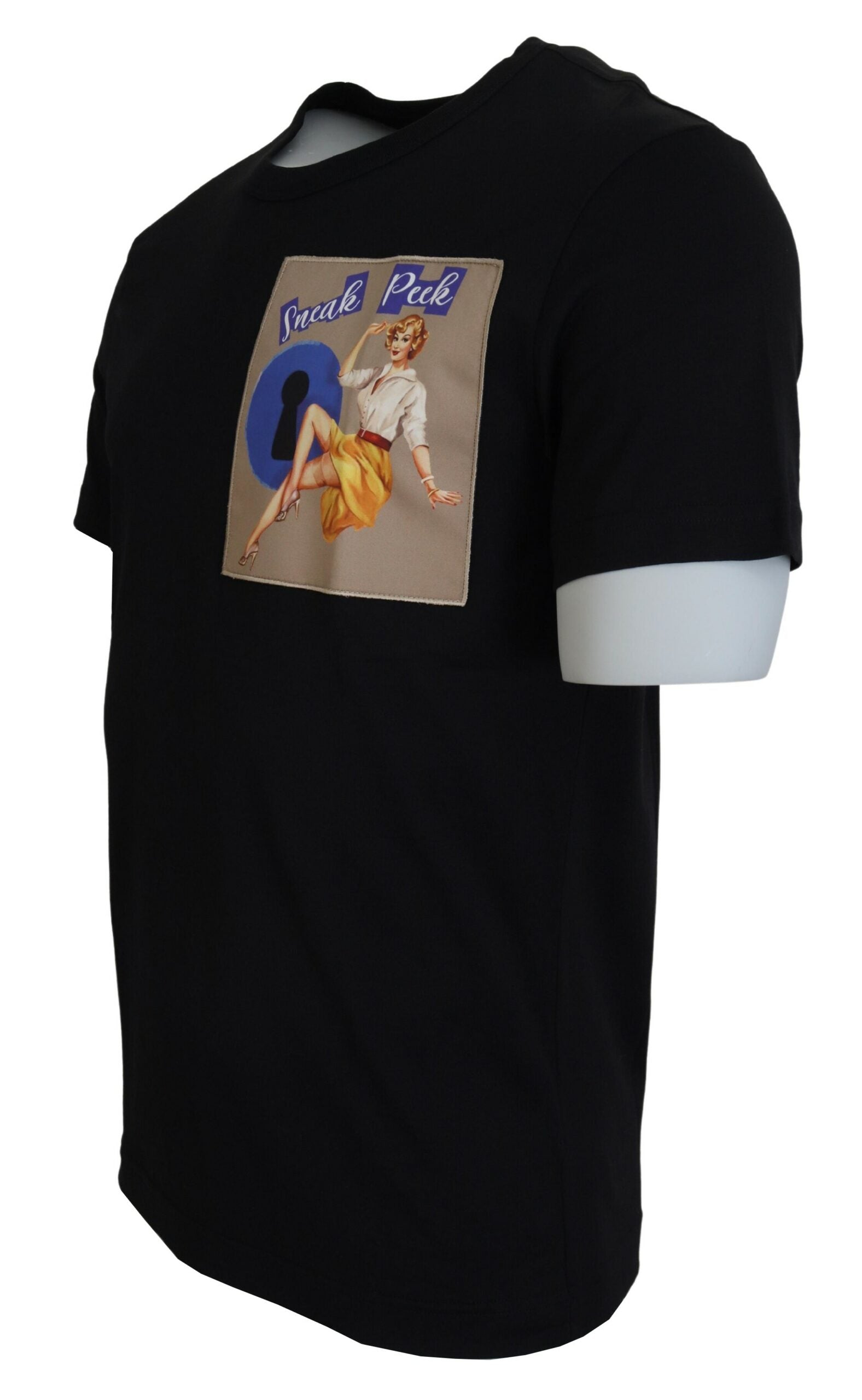 Dolce & Gabbana Black Sneak Peek Cotton Short Sleeve T-shirt -   -  Dolce & Gabbana. Dolce & Gabbana Black Sneak Peek Cotton Short Sleeve T-shirt -   -  Dolce & Gabbana.