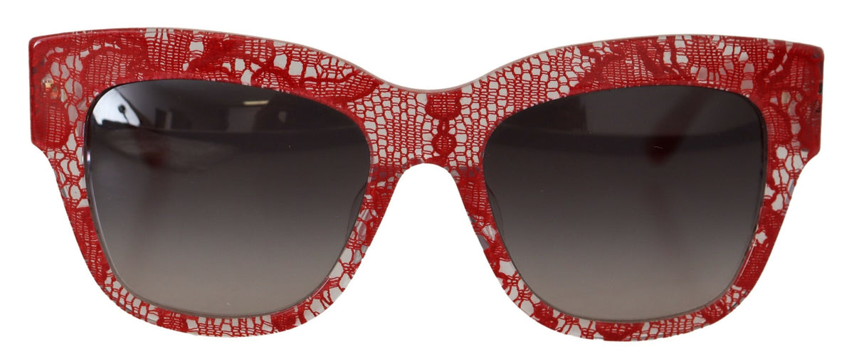 Dolce & Gabbana Red DG4231F Lace Acetate Rectangle Shades Sunglasses -  Jewellery, Women -  Dolce & Gabbana.