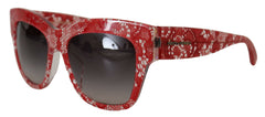 Dolce & Gabbana Red DG4231F Lace Acetate Rectangle Shades Sunglasses -  Jewellery, Women -  Dolce & Gabbana.