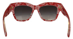Dolce & Gabbana Red DG4231F Lace Acetate Rectangle Shades Sunglasses -  Jewellery, Women -  Dolce & Gabbana.