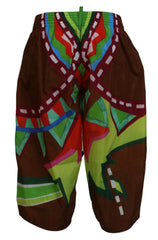 DsquaredΒ² Multicolor Printed Men Beachwear Shorts Swimwear -   -  DsquaredΒ².
