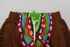 DsquaredΒ² Multicolor Printed Men Beachwear Shorts Swimwear -   -  DsquaredΒ².