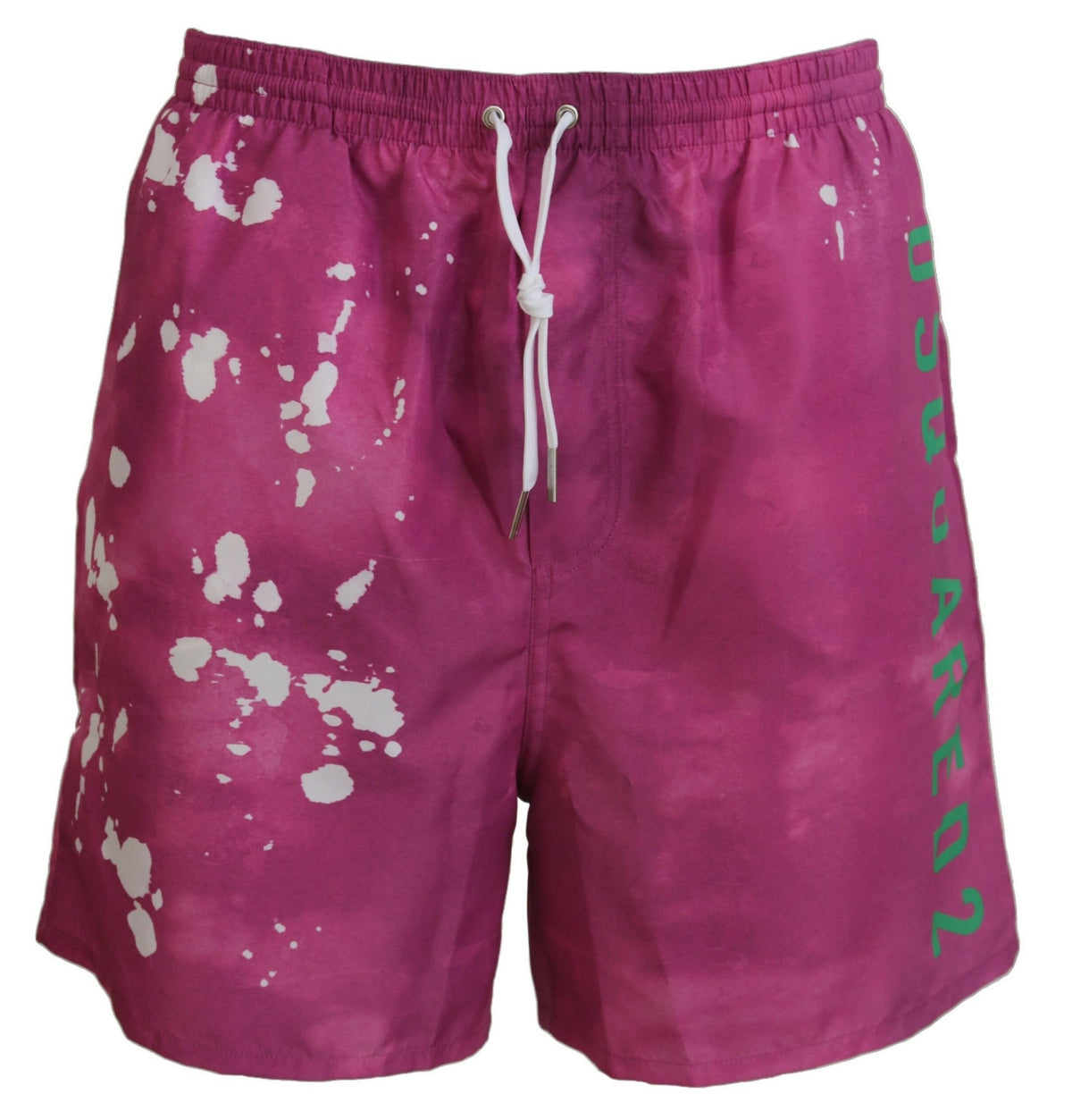 DsquaredΒ² Pink Tie Dye Logo Men Beachwear Shorts Swimwear -   -  DsquaredΒ².