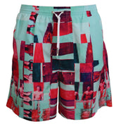 DsquaredΒ² Multicolor Printed Beachwear Shorts Swimwear -   -  DsquaredΒ².