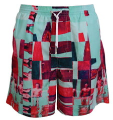 DsquaredΒ² Multicolor Printed Beachwear Shorts Swimwear -   -  DsquaredΒ².