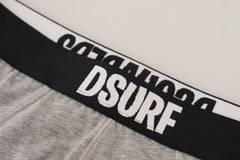 Dsquared² Gray DSURF Logo Cotton Stretch Men Brief Underwear - - Dsquared².