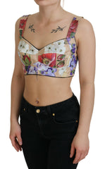 Dolce & Gabbana Multicolor Floral Cropped Bustier Corset Top -   -  Dolce & Gabbana.