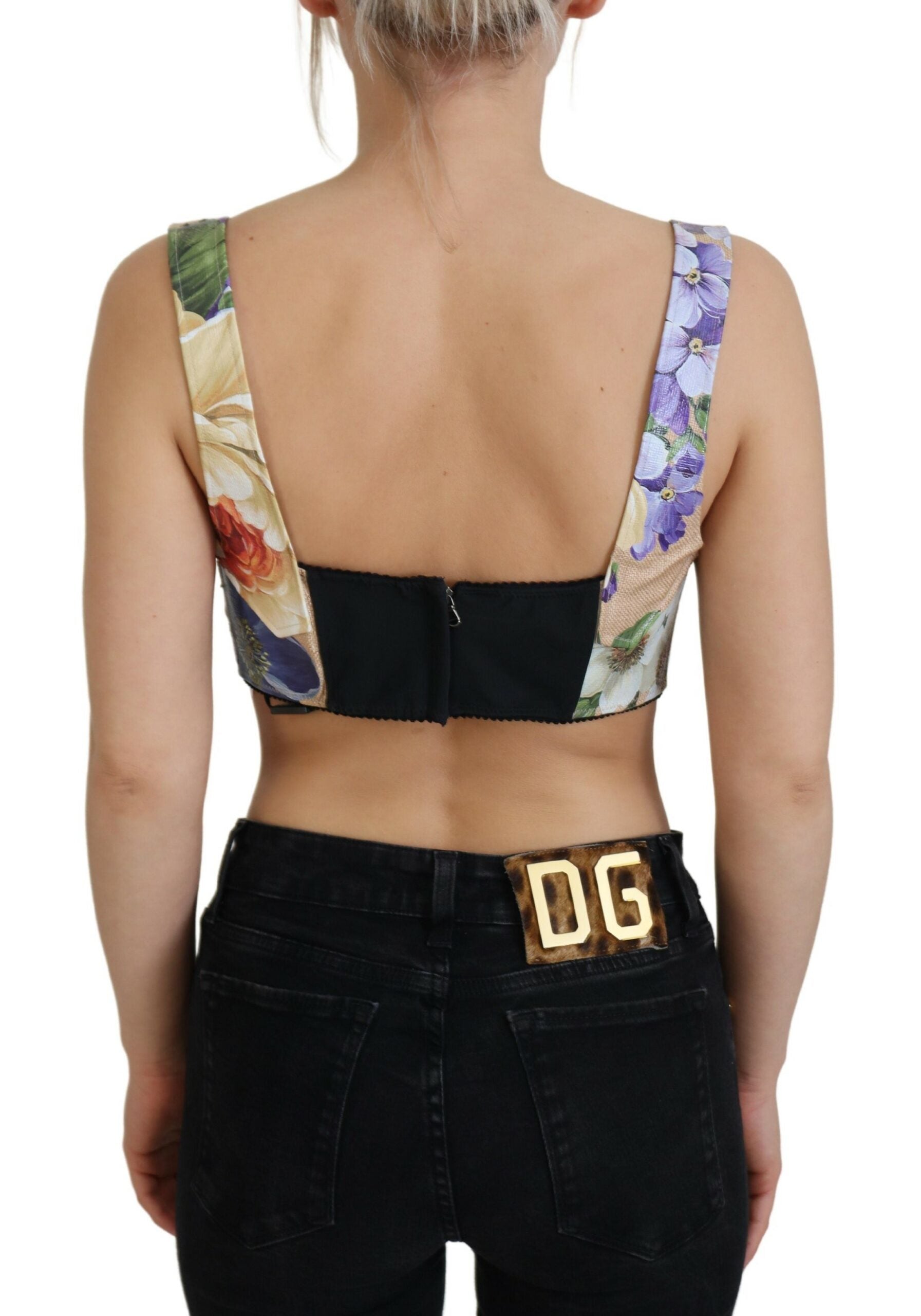 Dolce & Gabbana Multicolor Floral Cropped Bustier Corset Top -   -  Dolce & Gabbana. Dolce & Gabbana Multicolor Floral Cropped Bustier Corset Top -   -  Dolce & Gabbana.