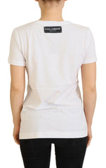 Dolce & Gabbana T-shirt Top White Textured Short Sleeve -   -  Dolce & Gabbana.