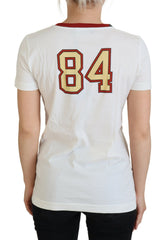 Dolce & Gabbana White Printed Short Sleeves Pullover Top -   -  Dolce & Gabbana.