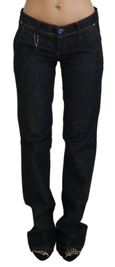 Costume National Blue Low Waist Straight Denim Pants Jeans -   -  Costume National.
