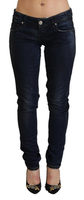 Acht Blue Low Waist Slim Fit Women Denim Jeans -   -  Acht.