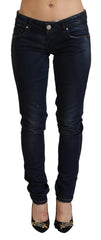 Acht Blue Low Waist Slim Fit Women Denim Jeans -   -  Acht.