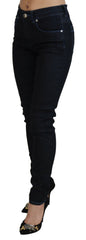 Acht Dark Blue Low Waist Slim Fit Women Denim Jeans -   -  Acht.